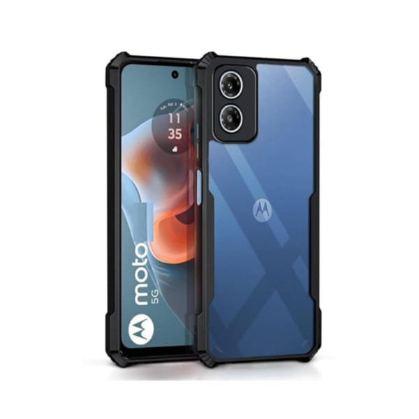 Ipacky Motorola Moto G04 Shock Proof Anti Slip Clear Transparent Soft TPU Back Cover Case