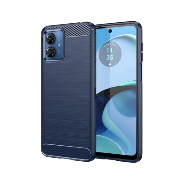 Ipacky Motorola Moto G14 - Blue Shock Proof Anti Slip Clear Transparent Soft TPU Back Cover Case