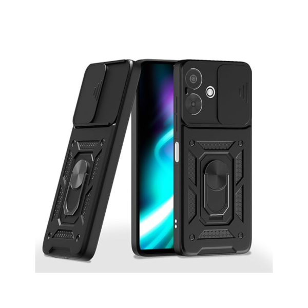 Ipacky Redmi 13C Shock Proof Anti Slip Clear Transparent Soft TPU Back Cover Case